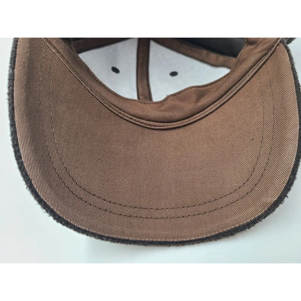 Jordan Craig Fuzzy Adjustable Hat Cap Baseball Casual Script Dad Men Women Brown